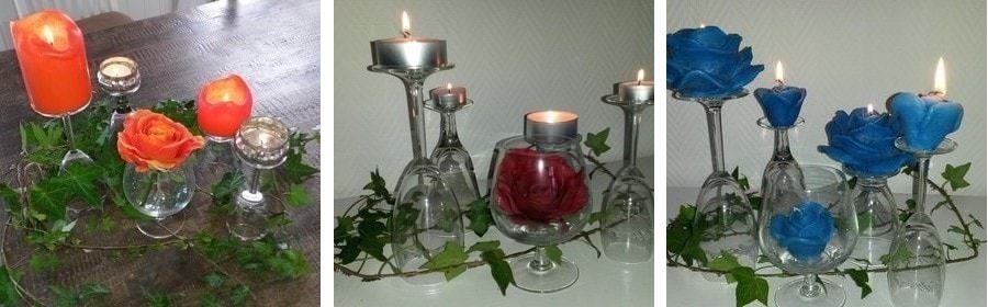 Ide til bordpynt med glas billigt