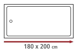 Badeforhæng i størrelse 180x200 til badekar