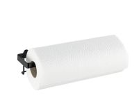 køkkenrulleholder til væg i sort metal fra wenko