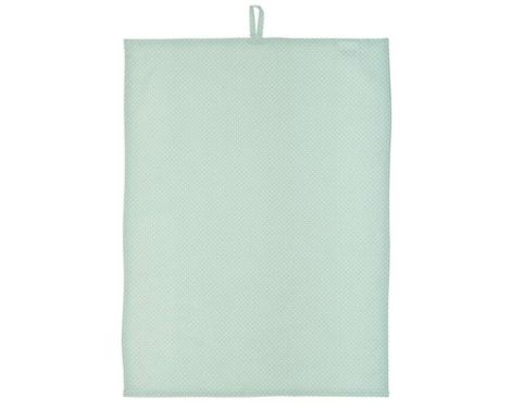 Etfoto af grønne viskestykker med prikker fra Ib Laursen