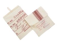 Trend foto af et viskestykke med tekst i mynte serien fra ib laursen