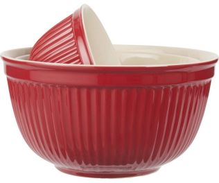 skål rød i mynte serien - røreskål - frugtskål fra ib laursen