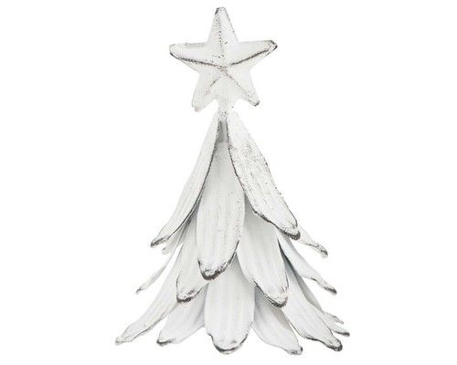 julepynt - et lille juletræ i hvid metal fra ib laursen