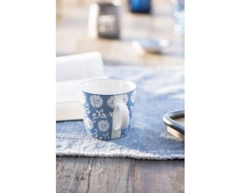 Trend foto af en bordløber støvet blå fra ib laursen