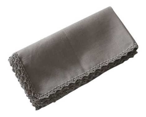 et foto af mocca hør farvede stofservietter fra chic antique