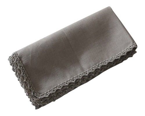 et foto af mocca hør farvede stofservietter fra chic antique