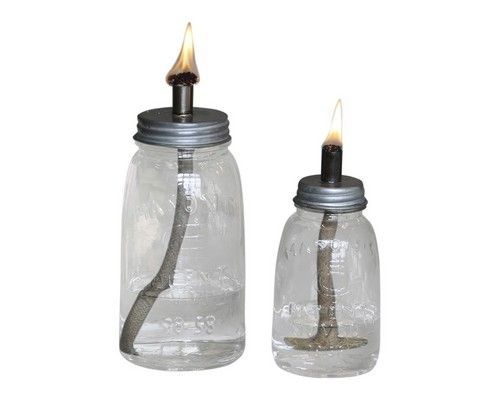 Et foto af en glas olielampe - lille