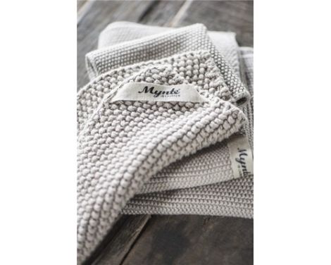 Trend billede af strikkede grydelapper sand farve