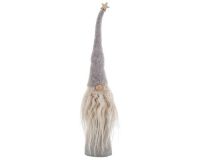 Et foto af en grå julemand i beton fra Ib laursen