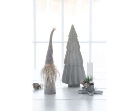 Trend billede af en julemand i beton i grå