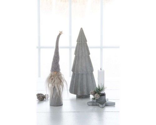 Trend billede af en julemand i beton i grå