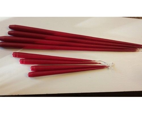 Billede af Røde kertelys 22 og 44 cm.