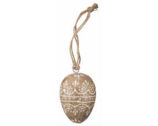  malet påskeæg i træ til ophæng fra Ib Laursen