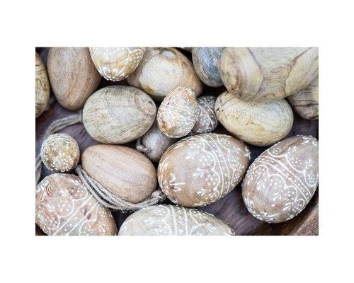 dekorativt malet træ påskeæg til ophæng