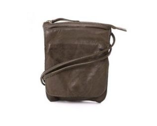 grøn taske i skind til kvinder med lang rem