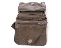  grøn taske i skind med justerbar rem og nøglekrog til kvinder