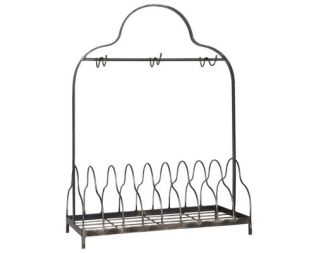 Et foto af et tallerkenstativ i sort fra ib laursen