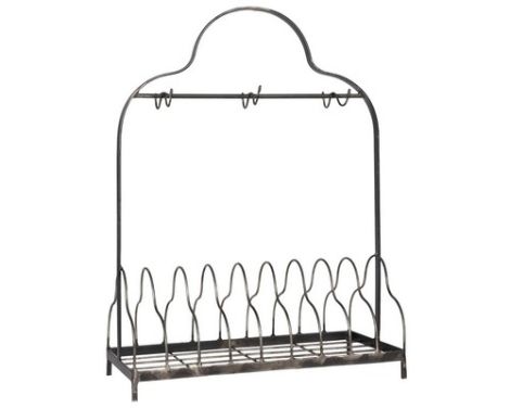 Et foto af et tallerkenstativ i sort fra ib laursen