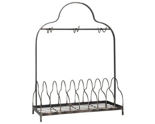 Et foto af et tallerkenstativ i sort fra ib laursen