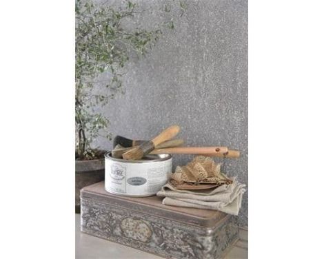 Et foto af soft grey effektmaling til væg og møbler - strukturmaling fra jeanne d'arc living