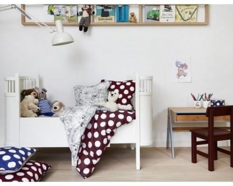 Trend foto af sengetøj til baby med Rasmus Klump fra Mette Ditmer