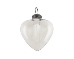 klare julekugler - hjerte i klart glas fra ib laursen