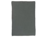 Et foto af et strikket gæstehåndklæde i mos grøn fra ib laursen