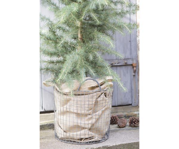 lærredssæk dekorativ som potteskjuler