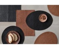 sorte dækkeservietter læder fra stuff design