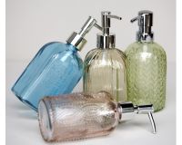  blå sæbedispenser glas fra wenko