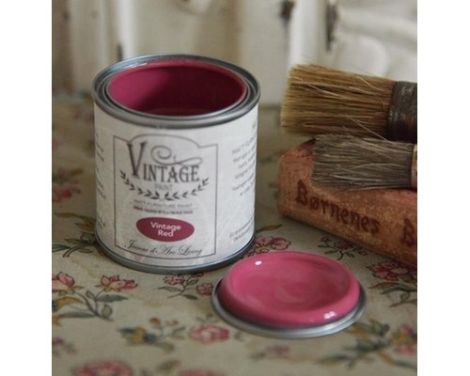  vintage red kalkmaling fra vintage paint