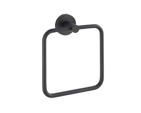 Et foto af en håndklædering sort til væg bosio black fra wenko