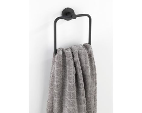 Trend foto af en håndklædering sort til væg bosio black fra wenko