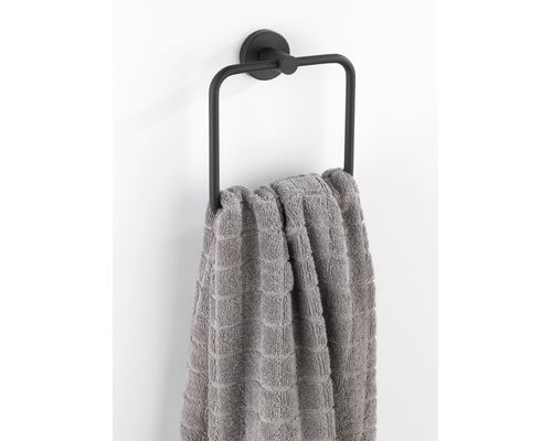 Trend foto af en håndklædering sort til væg bosio black fra wenko