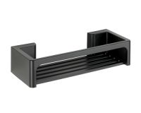 plastik hylder til badeværelse sort bralia serien fra wenko