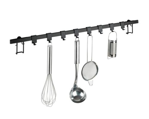 køkkenstang med kroge sort vægophæng gala serien fra wenko