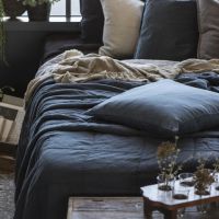 Sengetæppe blå fra ib laursen