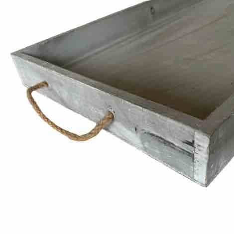 Serveringsbakke i træ grå fra i.c. lauring