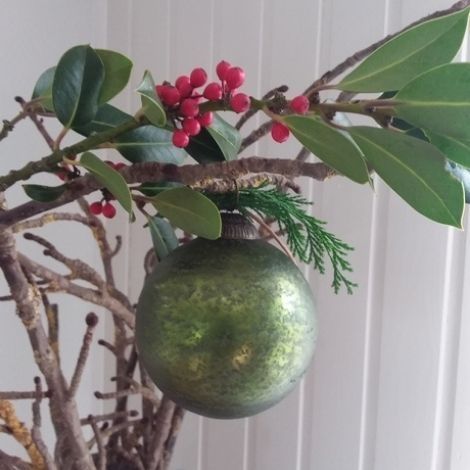 Grøn julekugle til ophæng og dekoration