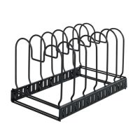 Grydelågsholder til skuffe skab køkkenbord sort metal fra wenko