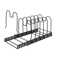 Grydelågsholder til skuffe sort metal fra wenko