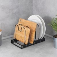 Grudelågsholder til skuffe skab og bord tallerkenholder opbevaring i køkken