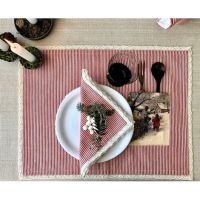 Juledækkeservietter med lomme til bestik