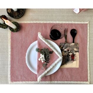 Juledækkeservietter med lomme til bestik