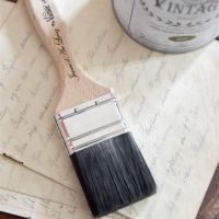 Pensel flad stor med træ håndtag