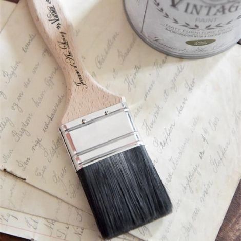 Pensel flad stor med træ håndtag