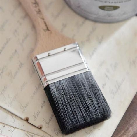 Pensel flad stor til maling med træ håndtag