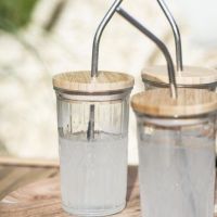 Glas med låg og sugerør drikkeglas fra ib laursen