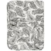 Ib Laursen quiltet tæppe sort og hvid i bomuld