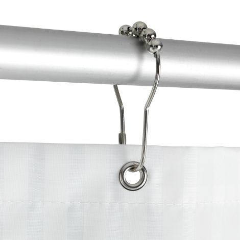 Ringe til bruseforhæng krom 12 stk fra wenko